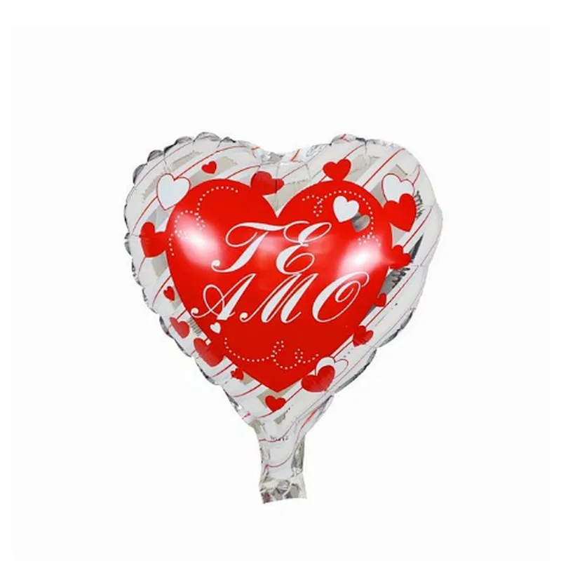 10inch Spanish Balloon I Love You Heart TE AMO Foil Balloons Wedding Birthday Party TEAMO Valentine's Day Globos Supplies