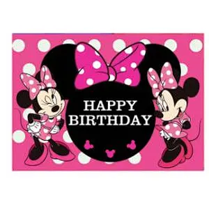 Cartoon Background Cloth Super Hero Mickey Minnie Boss Baby Theme Backdrop For Children Birthday Party Decoration Cloth