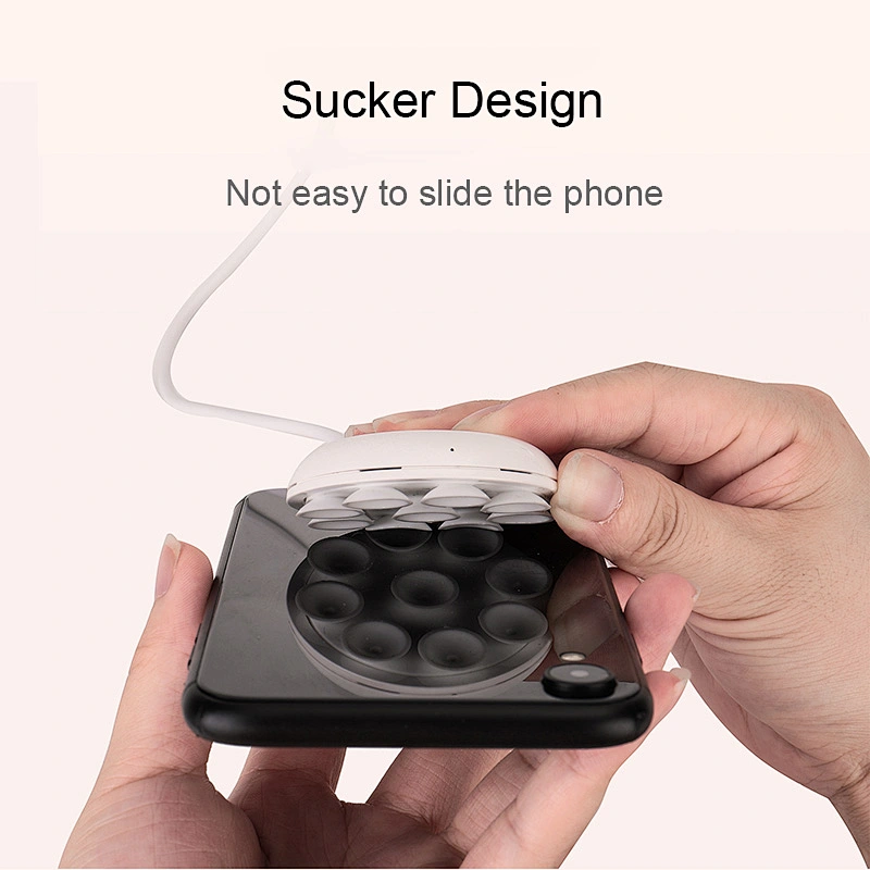 2021 New Mini Qi Standard Attachable Suction Cup Wireless Charger For IPhone 12