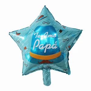 Wholesale 18inch Spanish Happy Father's Day Helium Globos Feliz Dia Super Papa helium Balloons father mother Party Decoration
