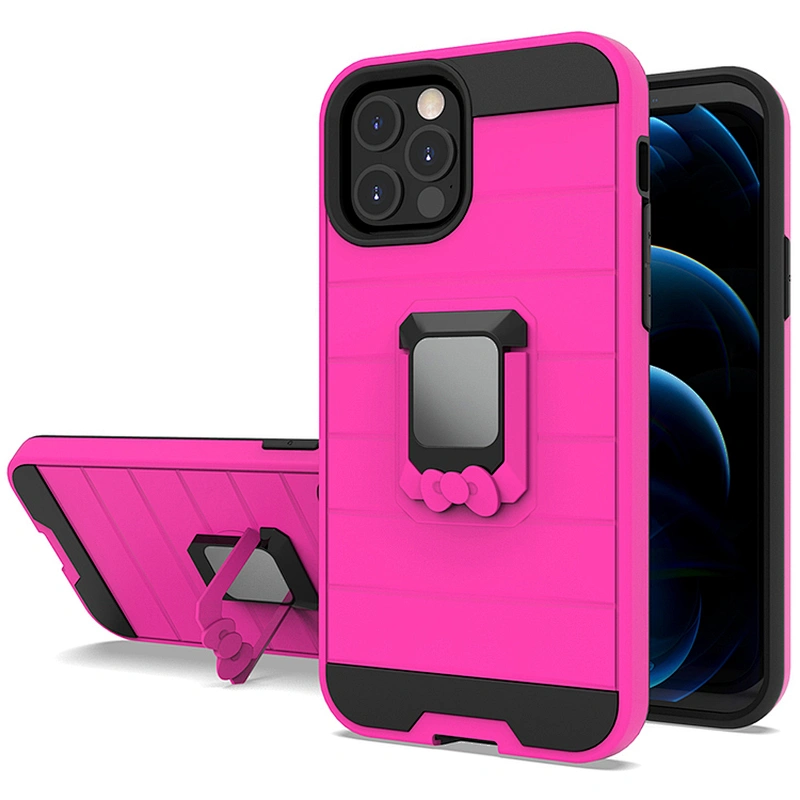 Back Case Bow Holder Cell Phone Covers For I Phone X XS XR 7 8 Plus For Apple iPhone 11 12 Pro Max