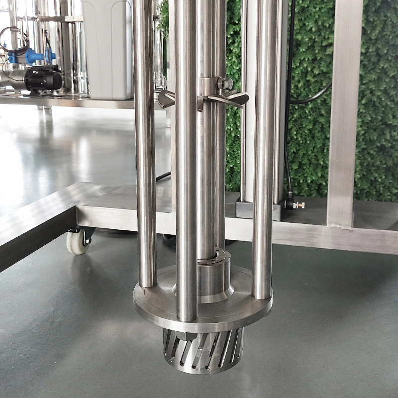 Movable Pneumatic Lifting Homogenizer Mixing Machine Small High Shear Homogenizer Machine for Small Business Machine