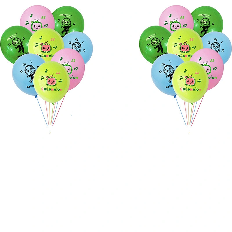 New design cocomelon globos theme balloon bouquet kids birthday party decoration latex balloon