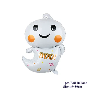 New design Halloween aluminum foil helium balloons Halloween party pumpkin monster head decoration wholesale