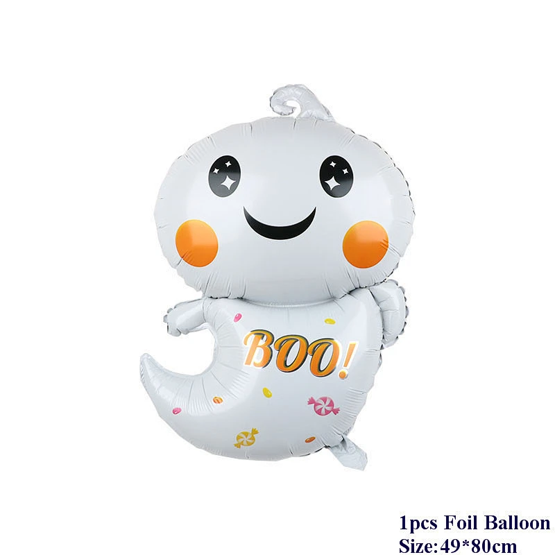 New design Halloween aluminum foil helium balloons Halloween party pumpkin monster head decoration wholesale