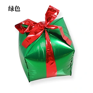 Hot selling box balloon Christmas gift box aluminum foil balloon birthday party decoration aluminum film balloon