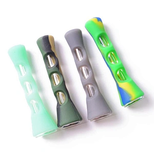 Tobacco pipes Small Bell Mouth Shaped bag Glass Bongs Hand Pipe Portable Mini Cigarettes Holder Smoking Accessories
