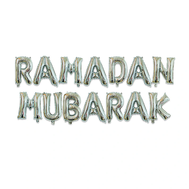 16Inch Letter Foil Balloons Eid Mubarak Decor Mubarak Ramadan Letter Balloons Happy Eid Banners Decoration