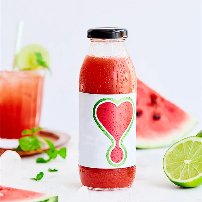 Chinese supplier wholesale factory price 500ml clear glass juice bottle