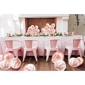 50 pack 12 inch Rose Gold Confetti Latex Balloons Bouquet Birthday Balloons Party Wedding Bridal Shower Decorations