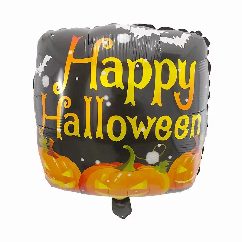 New Design Hot Sale Pumpkin Bat Halloween Aluminum Foil Balloon Halloween Party Decoration Balloon