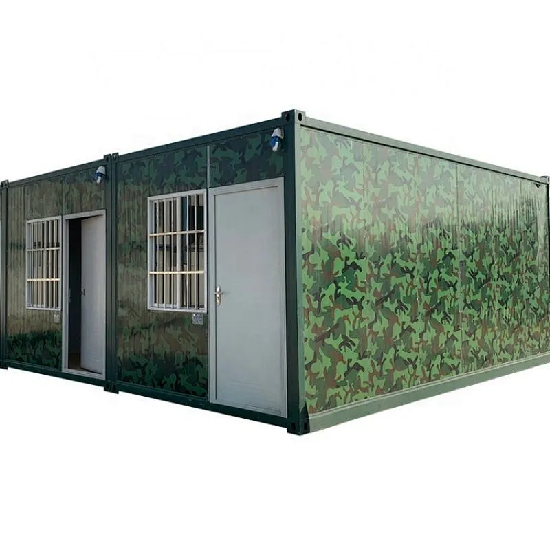 Campamento prefabricado ignífugo de la casa del envase del paquete plano del panel sándwich de los 40 pies de la alta calidad de GZXINCHENG