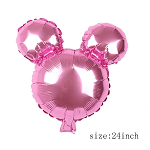 24 Inch Mickey Mouse Cartoon Head Foil Balloon Inflatable Balloons For Cartoon Theme Birthday Party Decoration Toys Gifts