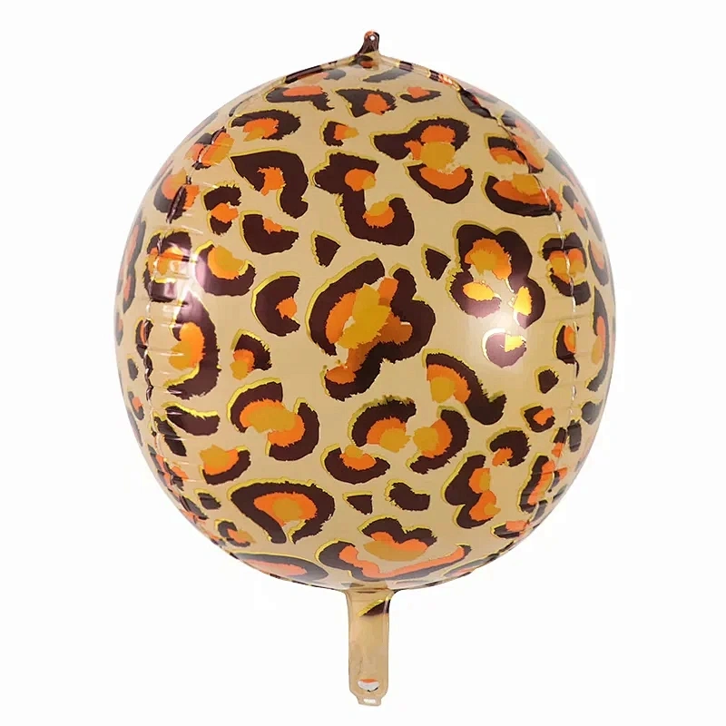 New Design 22 Inch Animal Printed 4D Aluminum Film Balloon Tiger Giraffe Zebra Balloon For Birthday Party Decoration Supplies