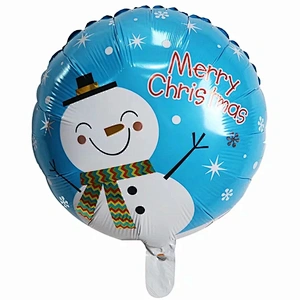 18 Inch Christmas Balloons Round Aluminum Foil balloons Holiday Party Decoration Balloons Wholesale