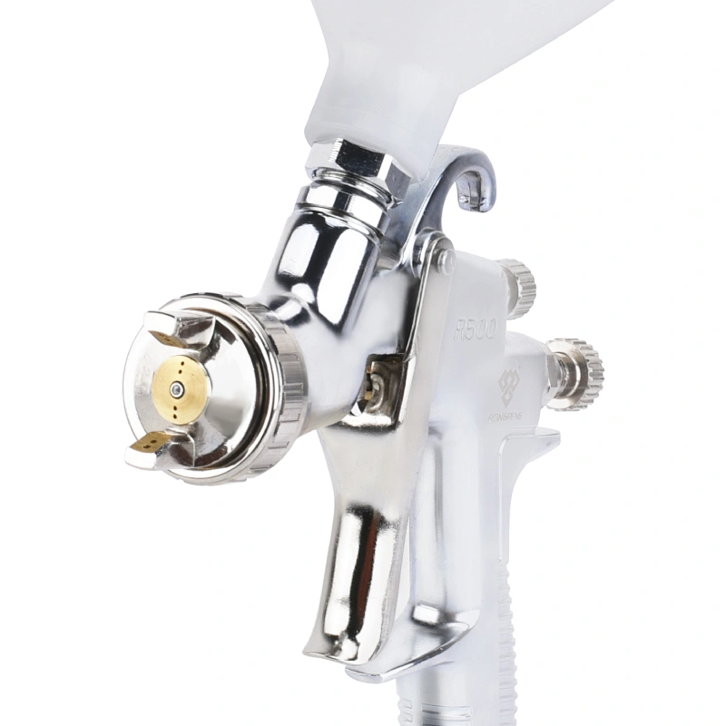 Rongpeng R500 LVLP Spray Gun 600cc Cup Gravity Airbrush For Finish Painting