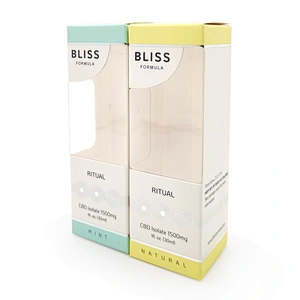 two tuck end printing paper box with pvc see through window