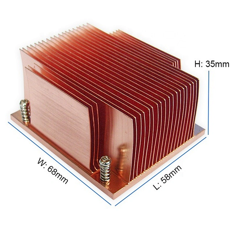 FQY Customized industrial computer cpu radiator cooling film LED laser chip copper heat sink