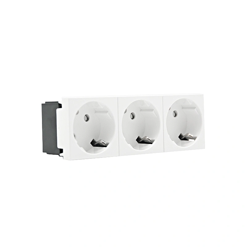 Sinoamigo F6-D3/Schuko Socket 45°(Three Gang)