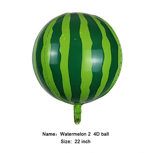 New Design 22 Inch 4D Watermelon Shaped Foil Balloon For Kids Toy Globos Birthday Party Decoration Balloons