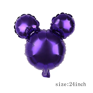 24 Inch Mickey Mouse Cartoon Head Foil Balloon Inflatable Balloons For Cartoon Theme Birthday Party Decoration Toys Gifts