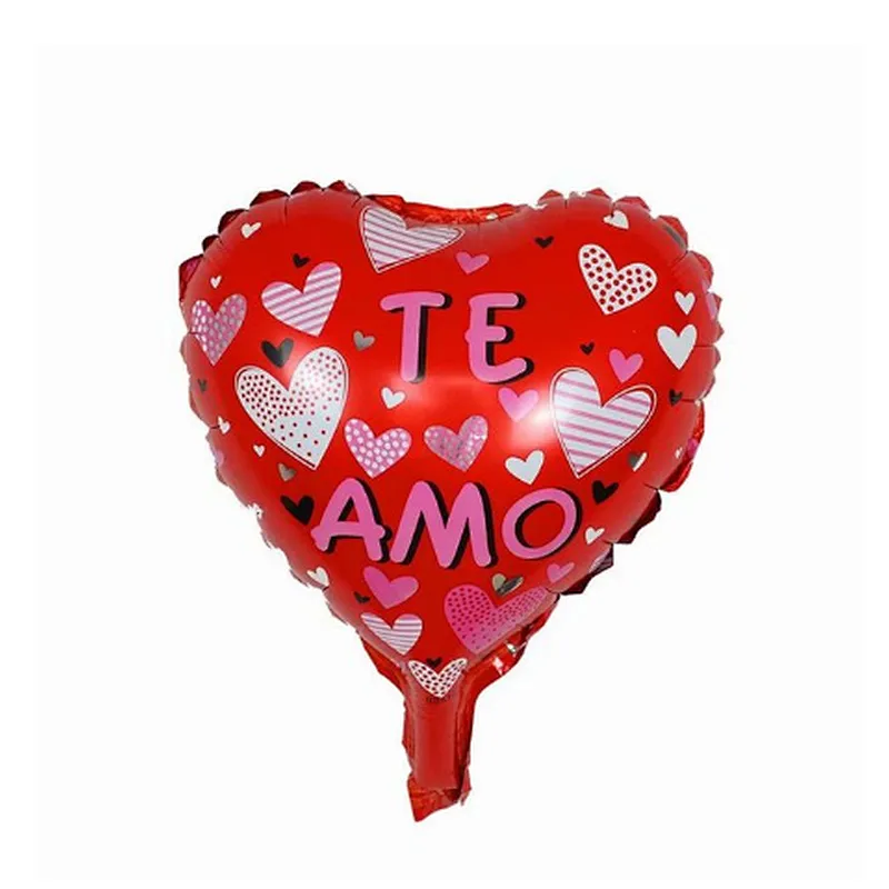 10inch Spanish Balloon I Love You Heart TE AMO Foil Balloons Wedding Birthday Party TEAMO Valentine's Day Globos Supplies