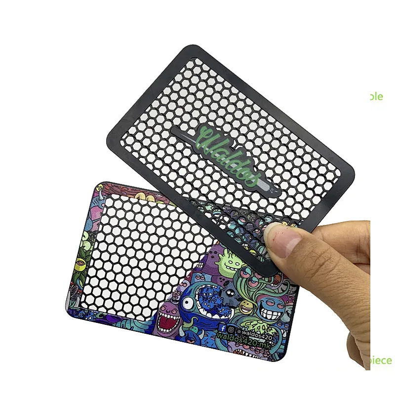 custom grinder cards Custom logo metal herb weed grinder card cannabis Crusher smoking accessories