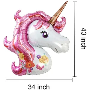 Unicorn Aluminum Film Balloon Set For Baby Shower Kids 1 years old deacoration balloon set