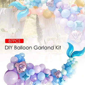 Amazon 87pcs balloon kit arch set mermaid high quality latex balloon combo set wedding party birthday balloon