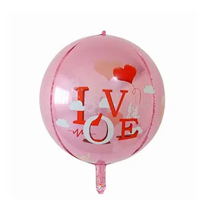 Whosale Multiple Style Weeding Decoration Foil Balloons Red Heart Love Letter Lip Inflatable Aluminum Film Balloon For Happy Valentines Day Bride Shower Decoration