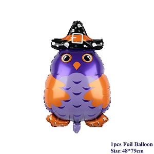 New design Halloween aluminum foil helium balloons Halloween party pumpkin monster head decoration wholesale