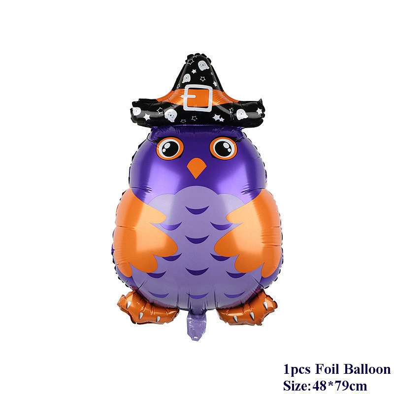 New design Halloween aluminum foil helium balloons Halloween party pumpkin monster head decoration wholesale