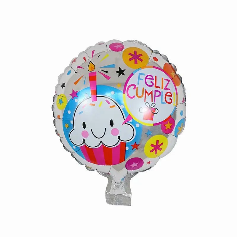 New hot selling balloons 10 inch Spanish foil balloon feliz cumpleanos wedding love balloons birthday party decoration