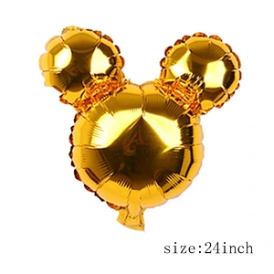 24 Inch Mickey Mouse Cartoon Head Foil Balloon Inflatable Balloons For Cartoon Theme Birthday Party Decoration Toys Gifts