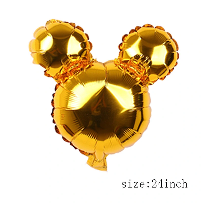 24 Inch Mickey Mouse Cartoon Head Foil Balloon Inflatable Balloons For Cartoon Theme Birthday Party Decoration Toys Gifts