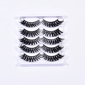 Vente chaude d'usine 5 paires de faux cils fournisseurs de cils synthétiques naturels pour la décoration des yeux