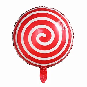 18'' Sweet Candy Lollipop Swirls Peppermint helium Balloons Candy land Party Wedding Party Decor prop Foil Balloon