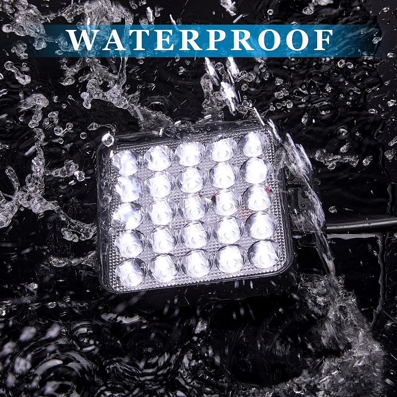 New Design LED Car Lights Square Shape 75W Cool White LED Work Lights 12-24V Waterproof 4 inch trucks work lamp