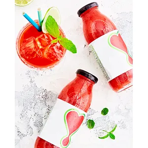 Chinese supplier wholesale factory price 500ml clear glass juice bottle