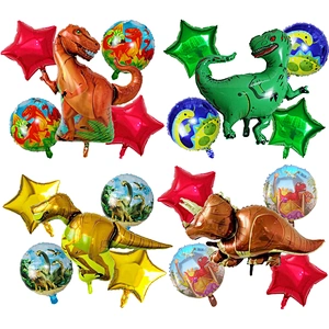 Large Dinosaur Foil Balloons Boys Animal Balloons Set Children Dinosaur Theme Birthday Party Decoration