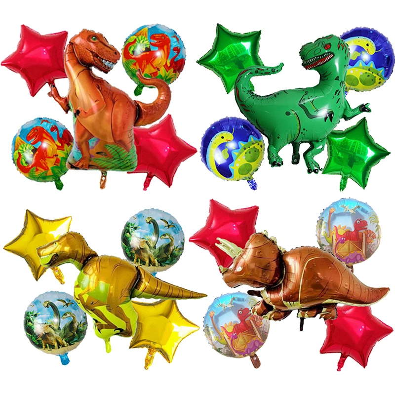 Large Dinosaur Foil Balloons Boys Animal Balloons Set Children Dinosaur Theme Birthday Party Decoration