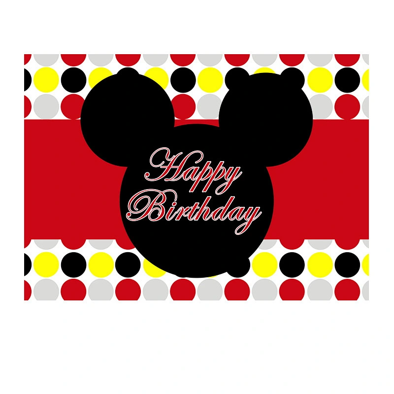 Cartoon Background Cloth Super Hero Mickey Minnie Boss Baby Theme Backdrop For Children Birthday Party Decoration Cloth