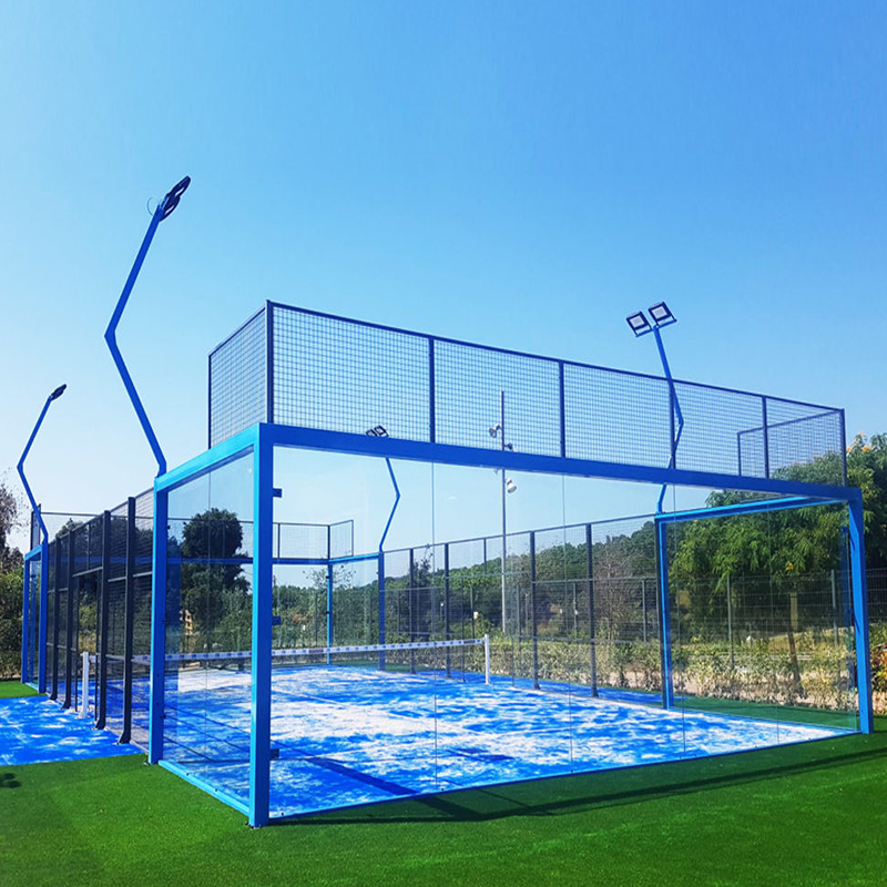 13,52 mm klart herdet laminert glass padel tennisbane