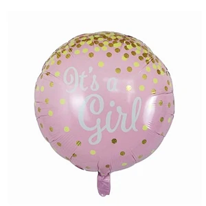 18inch Baby Shower Round Foil Balloons Princess Boy or Girl Birthday Party Decor golobs Supplies baby 1st Helium balloon