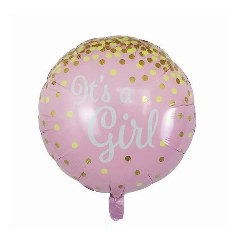 18inch Baby Shower Round Foil Balloons Princess Boy or Girl Birthday Party Decor golobs Supplies baby 1st Helium balloon