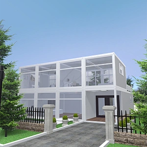 Casa contenedor de diseño de estructura de acero prefabricada