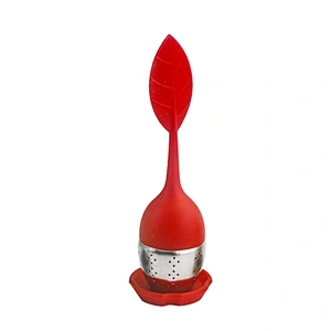 Food grade leaf shape silicone tea infuser