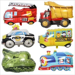 Large Flame Truck Blaze Super Shape Foil Balloon Vehicle balloons for kid's birthday party Decoration Globos