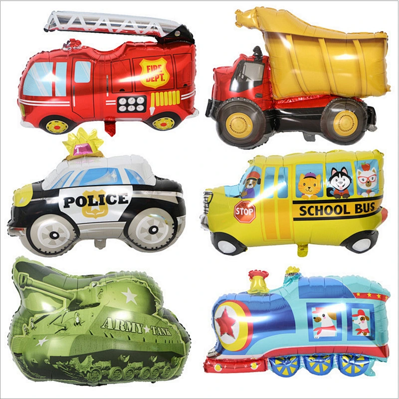 Large Flame Truck Blaze Super Shape Foil Balloon Vehicle balloons for kid's birthday party Decoration Globos
