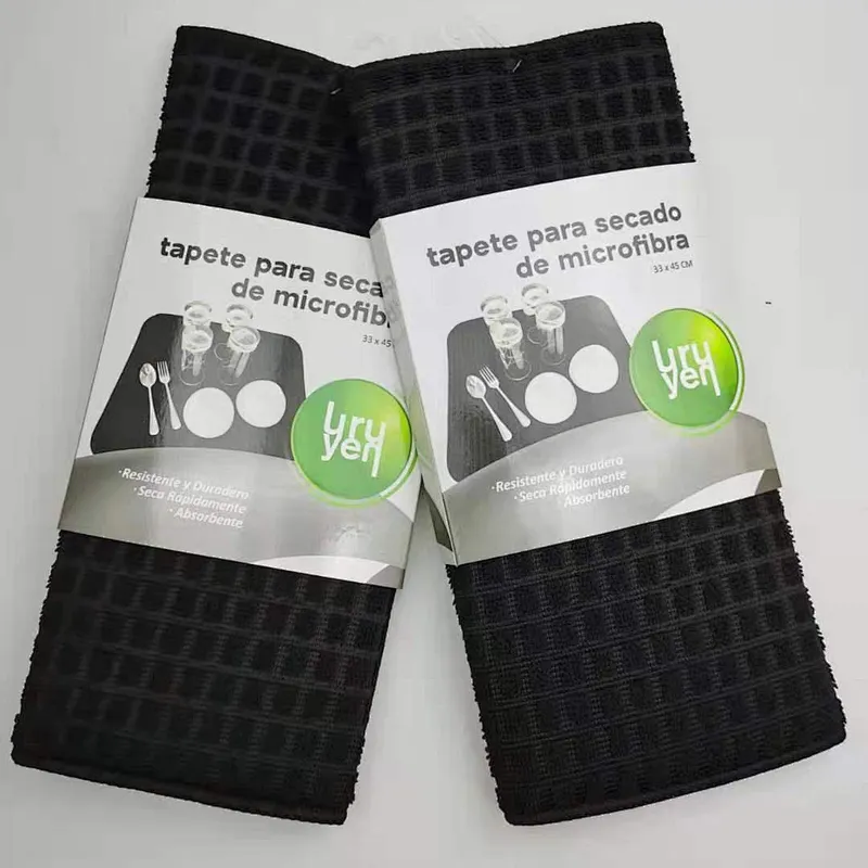 Micorifber grid dish drying mat